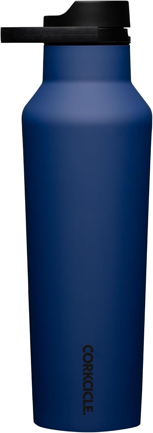 Botella agua acero inox aislada 20oz sin BPA azul