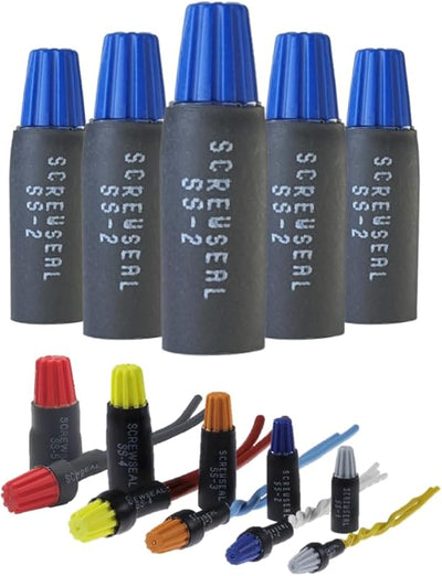 Conectores cable impermeables SS2 azul 50pzas AWG22-14