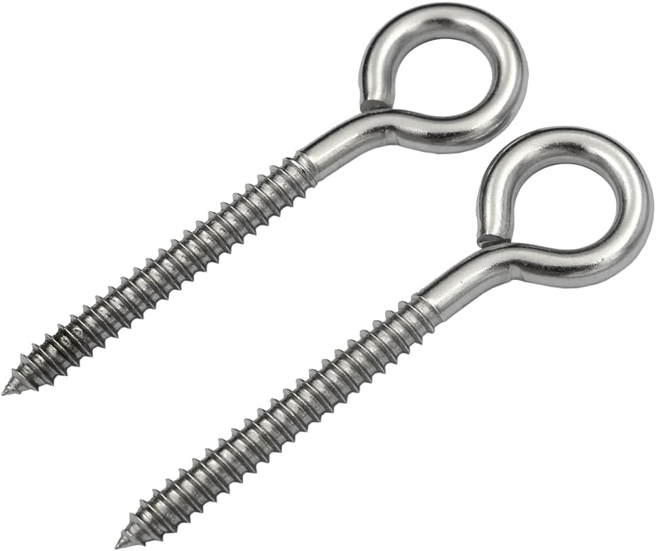 4 Pack Pernos Gancho Carga Pesada 400lb Acero Inox 304