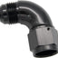 Adaptador codo aluminio negro 90 grados flujo completo