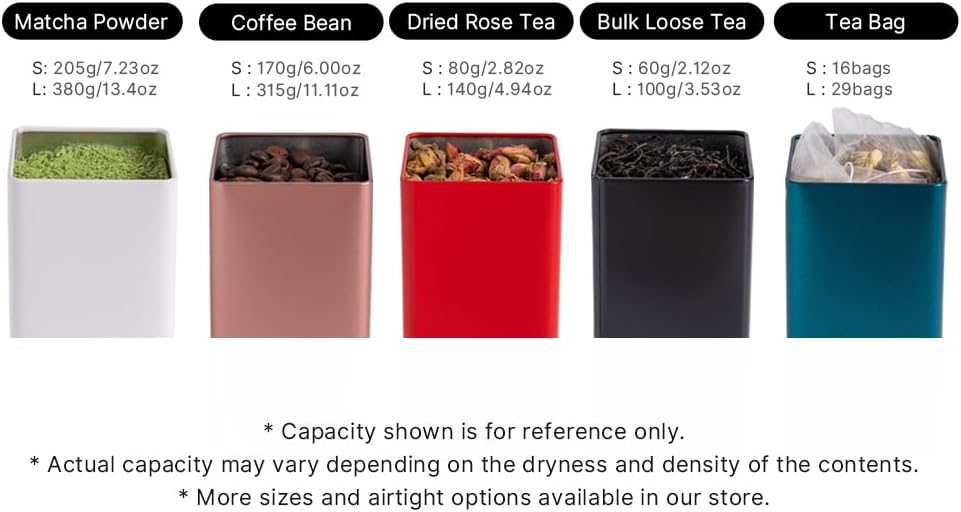 Contenedor acero almacenamiento té café 2 pequeños verde