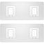 Organiz. ducha ganchos adhesivos transparentes 4pcs