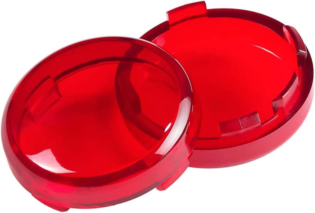 Cubierta lente luces Harley Dyna Fatboy 2 Pzas color rojo