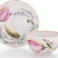 Set té porcelana tulipanes rosados 8.45oz