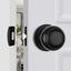 Pomo puerta redondo interior negro mate para dormitorio baño