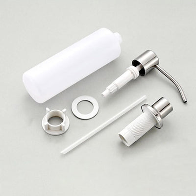 Dispensador jabón cocina integrado encimera 11.8oz plateado