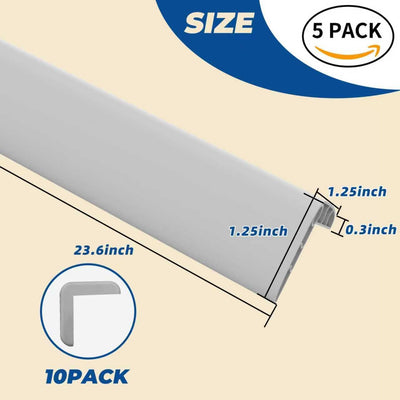 Protector esquina pared 1.2x1.2x23.6pulg autoadhesivo bebé hogar