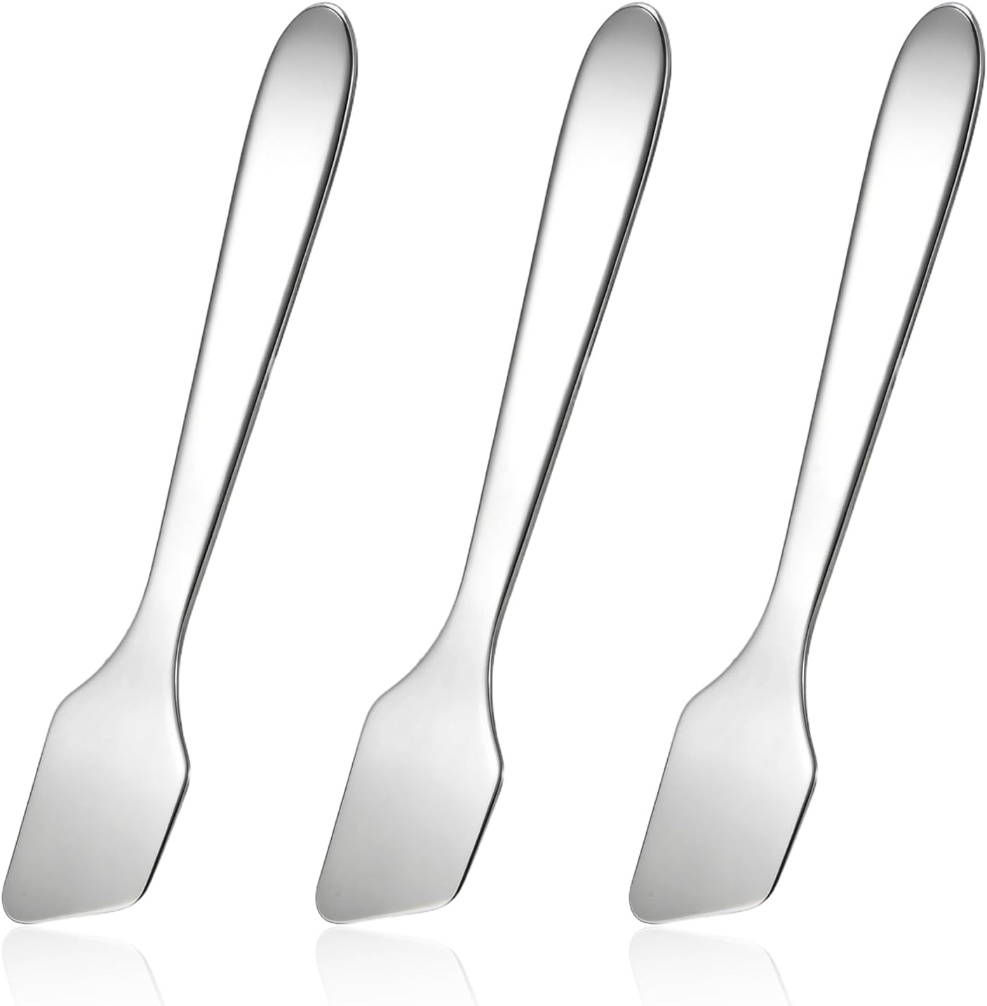 3 Pzas Espátulas Maquillaje Acero Inox Reutilizables