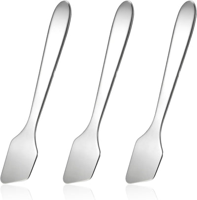 3 Pzas Espátulas Maquillaje Acero Inox Reutilizables