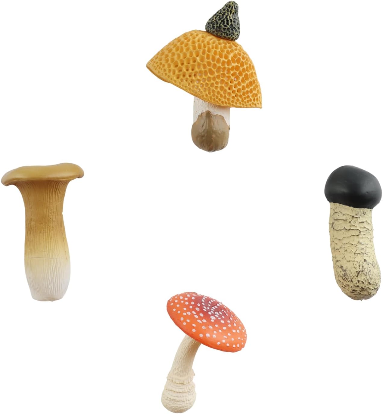 4 Imanes Nevera 3D Resina Forma Hongo Decorativo Ecléctico