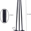 Patas mesa horquilla 26" 3 varillas 1/2" metal negro