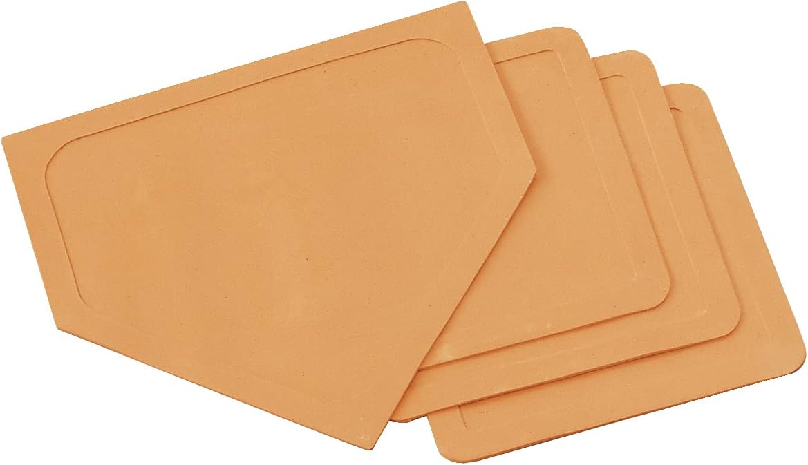 Bases bateador set 4 color naranja