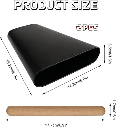 Cowbell metal 6pulg mazo madera instrumento percusión