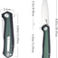 Cuchillo plegable EDC G10 D2 para acampar verde