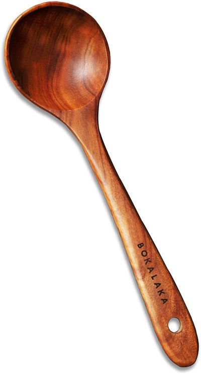 Cucharas madera teca para sartenes antiadherentes