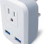 Adaptador enchufe tipo G EE.UU. a Reino Unido 2 puertos USB