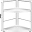 Organiz. baño 2 niveles estante esquinero plateado