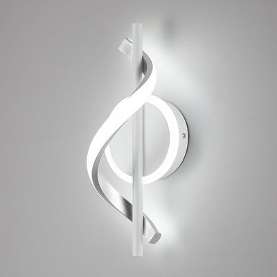 Aplique LED pared 12W luz espiral 6000K blanco frío