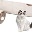 Túnel gato plegable con pelota cuerda beige