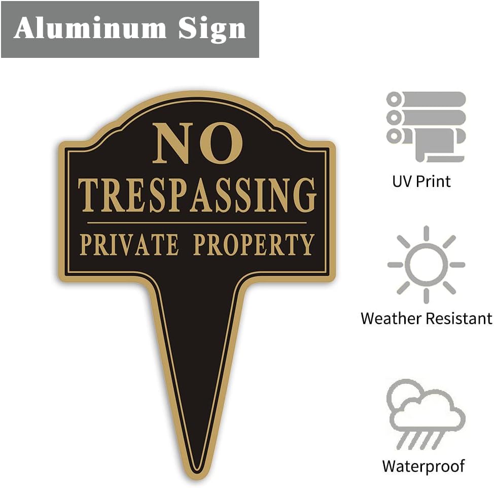 Letrero propiedad privada metal aluminio 10x14pulg