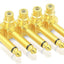 Adaptador RCA a 1/4pulg mono macho a hembra 90grados set 6