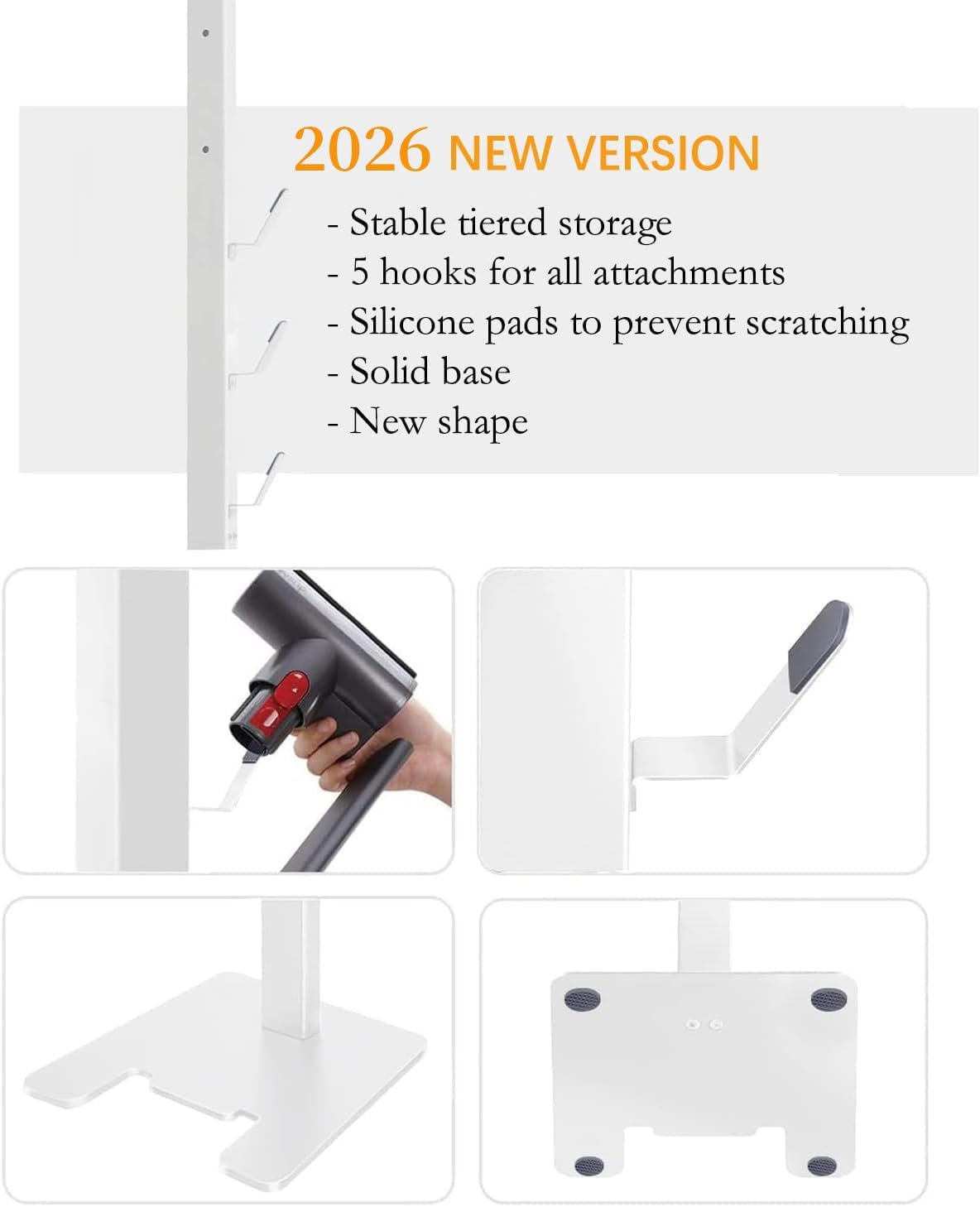 Soporte aspiradora inalámbrica v15 v10 metal 5 ganchos