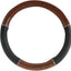 Funda volante lujo 20pulg color madera oscura ribete cromado