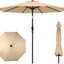 Sombrilla patio 9ft UPF50 8 varillas beige