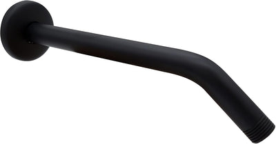 Brazo ducha pared brida agarre seguro negro mate