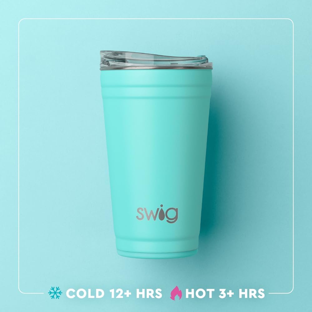 Taza fiesta 24oz acero inox apilable con tapa deslizante