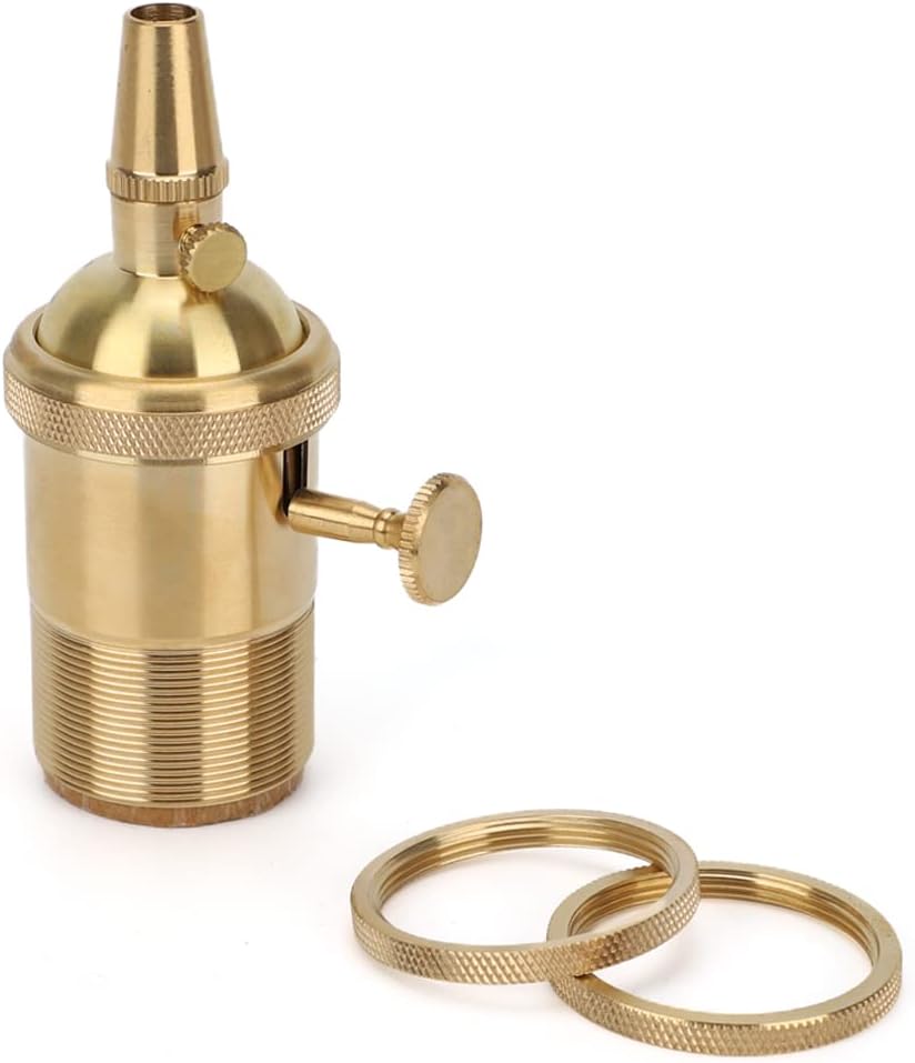 Enchufe luz cobre soporte lámpara colgante 2 pzas