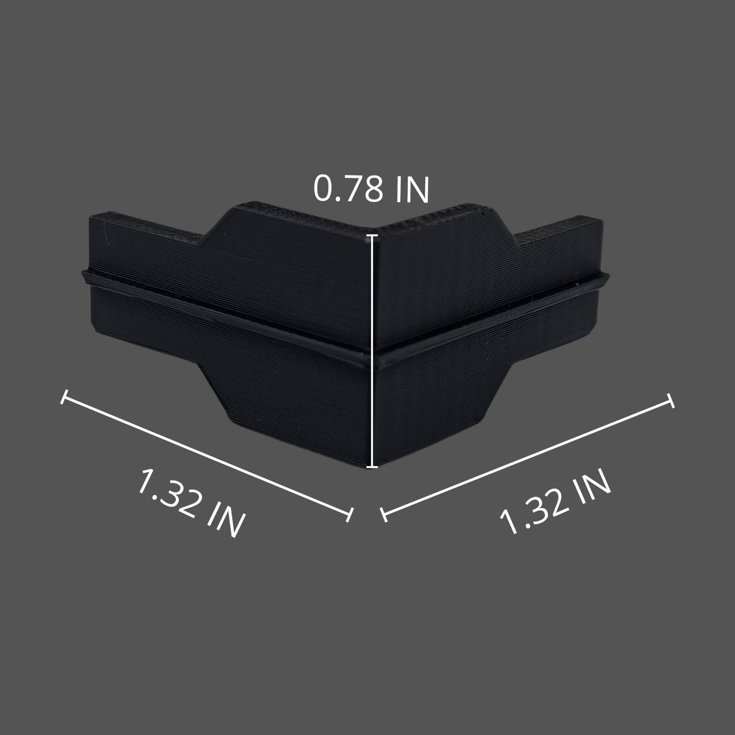 Conector esquina estantería Costco 8 Uds color negro