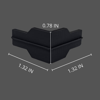 Conector esquina estantería Costco 8 Uds color negro