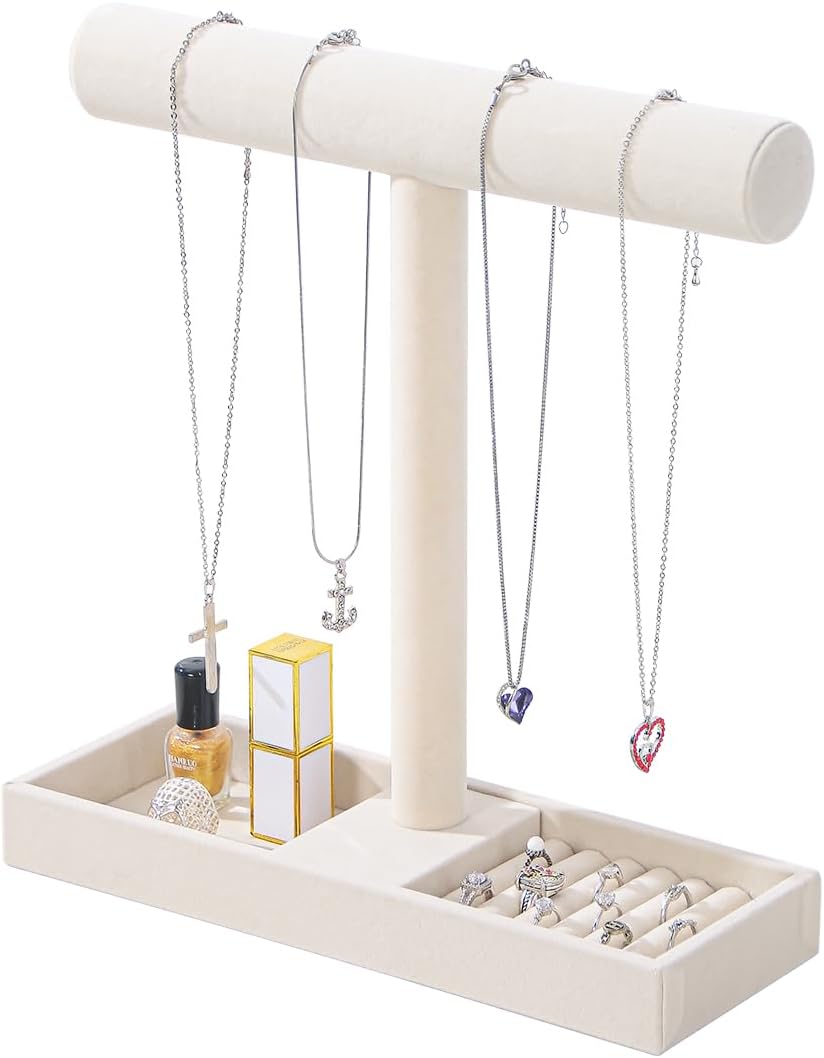 Soporte joyas terciopelo collares pulseras anillos mujer