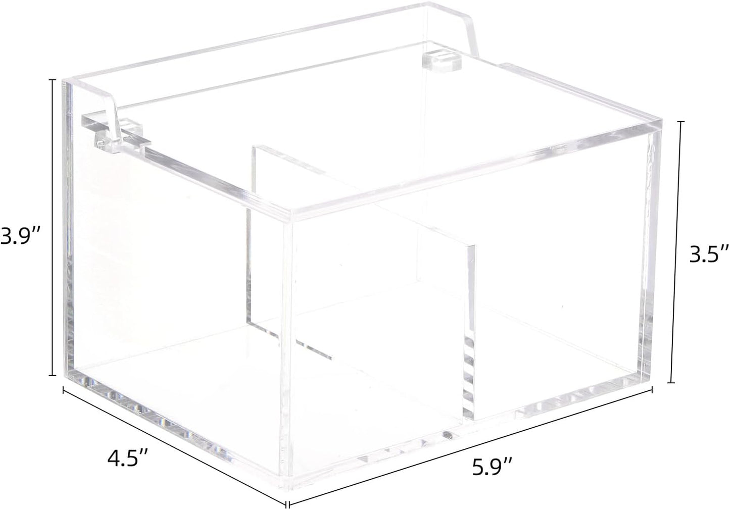 Soporte Qtip 2 rejillas acrílico transparente baño