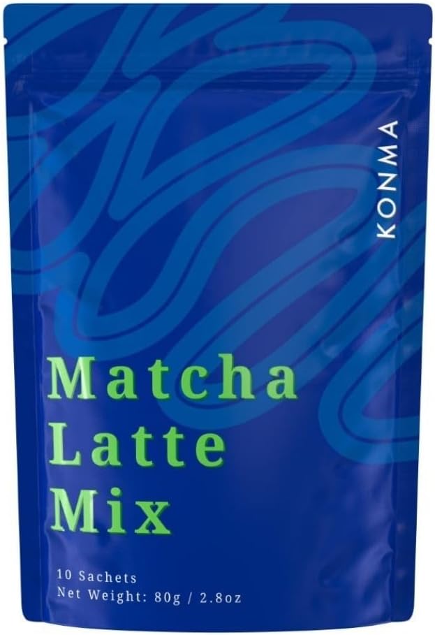Polvo matcha ligeramente dulce con azúcar de caña 10 palitos individuales