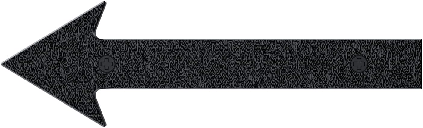 Señales flecha negra 8pulg plástico para pared exterior