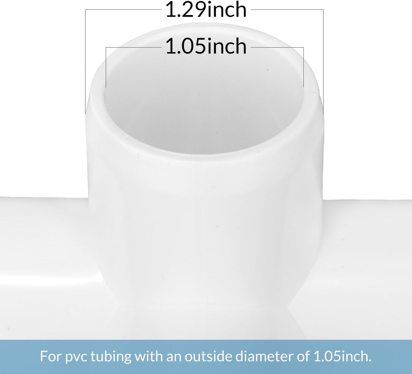 Conector PVC en T 3/4pulg salida lateral 90grados