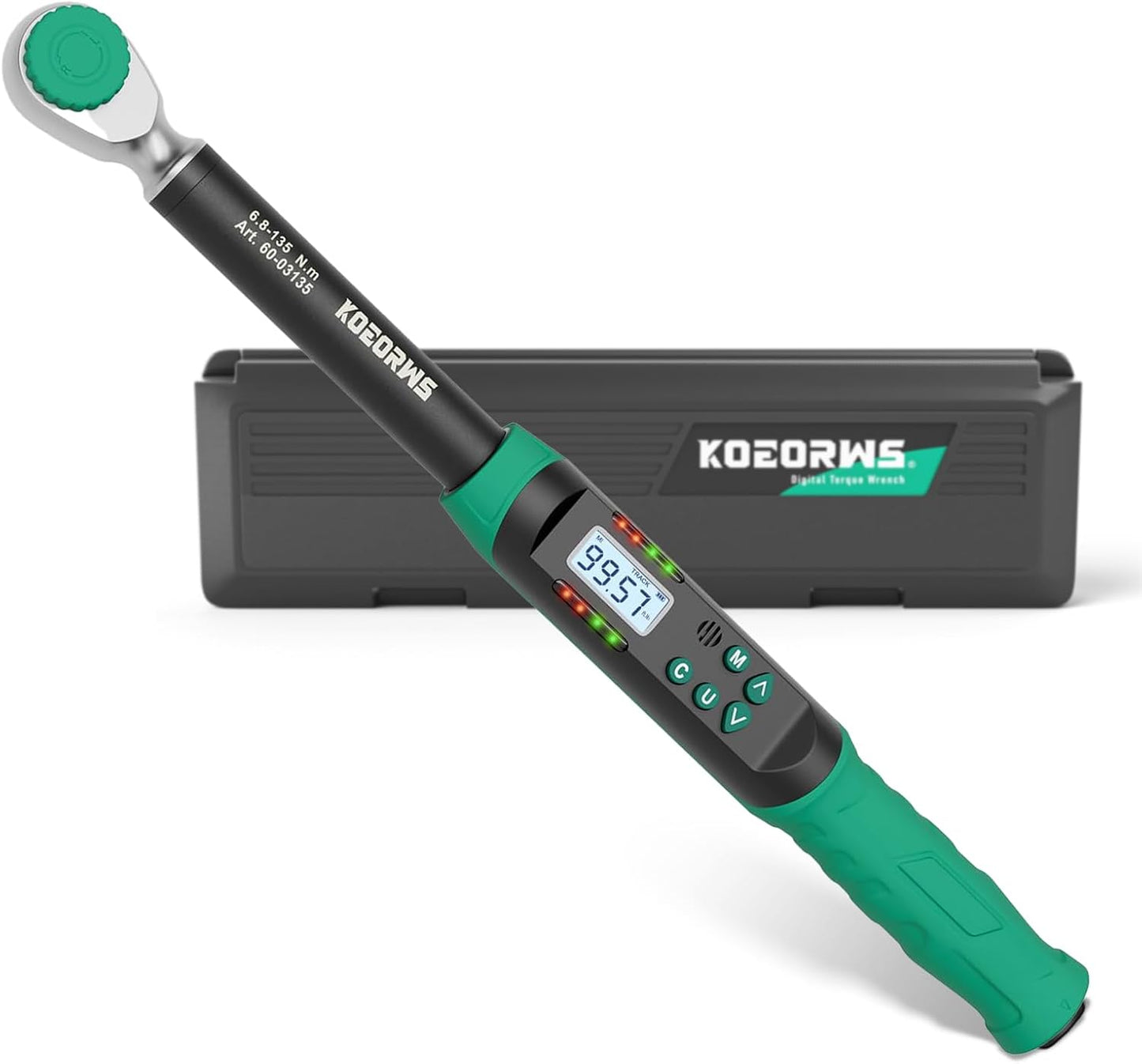Llave dinamométrica digital 3/8 con zumbador LED 2%