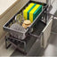 Organiz. fregadero cocina 9.1x3.94" soporte paños negro