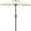 Sombrilla patio 7.5ft con manivela 6 varillas resistentes