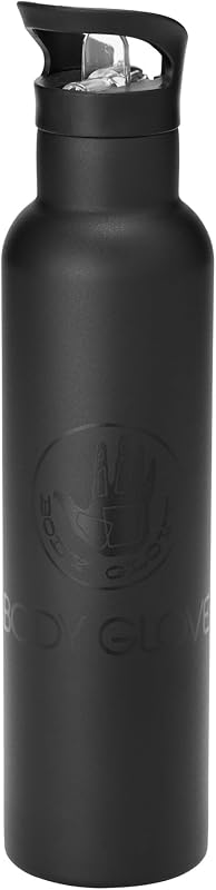 Botella agua acero inox 25oz termo deporte con popote