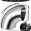 Codo escape 4.5" 90 grados coche plateado