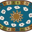 Alfombra ovalada 9x6ft color marrón