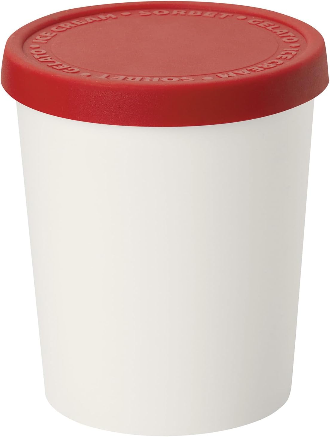 Recipientes helado 1qt tapa silicona hermética rojo cayena