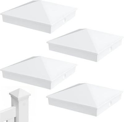 Cubierta aluminio 4x4 para postes madera 5.5x5.5pulg blanca set 4
