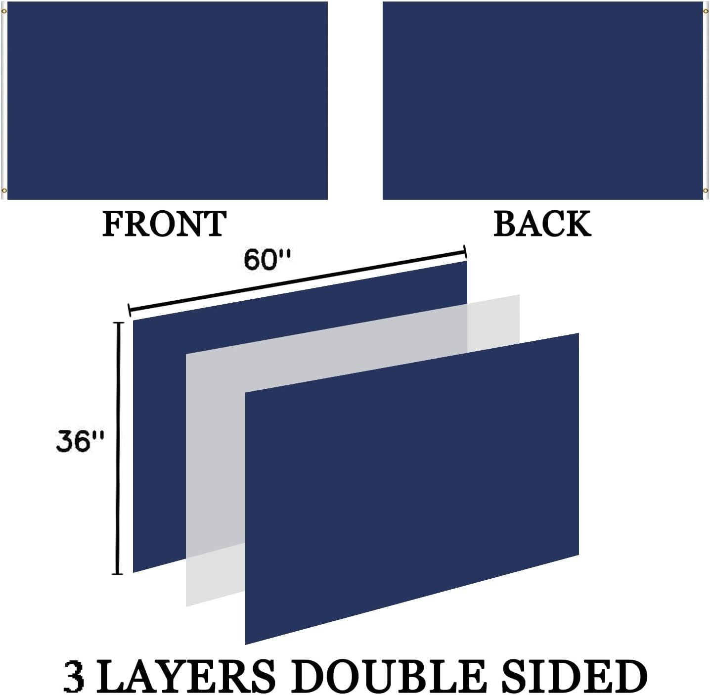 Bandera Marina 3x5 240D Resistente Ojales Latón