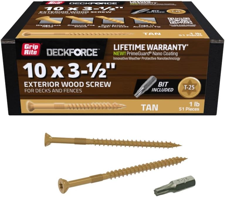 Tornillos madera nano revestidos bronceado 1lb