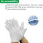 4 Pzas Guantes Algodón Blanco Talla Mediana