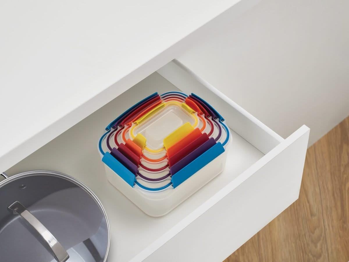 Set recipientes plástico con tapa hermética